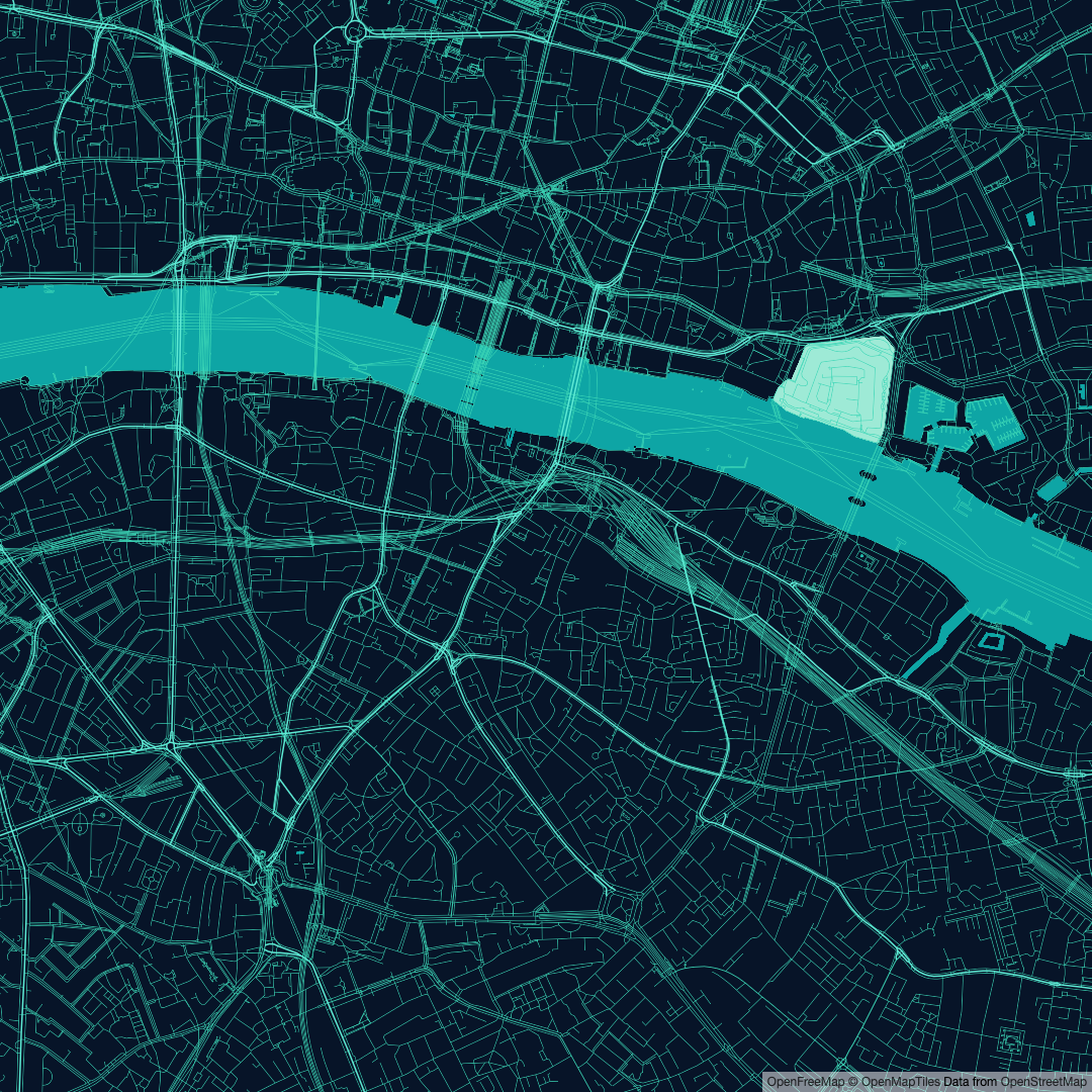 Aurora Glow map style preview