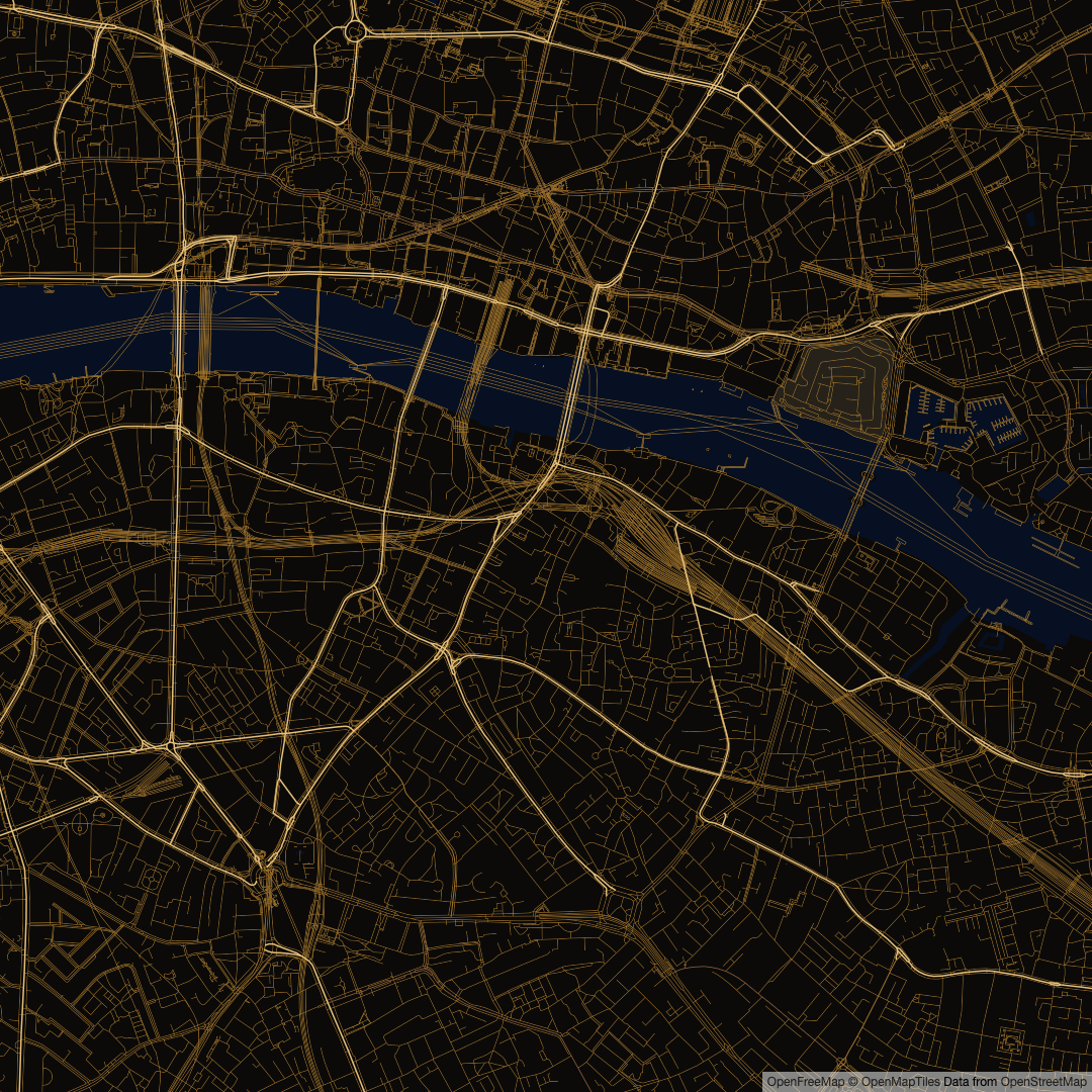 Dark Gold map style preview