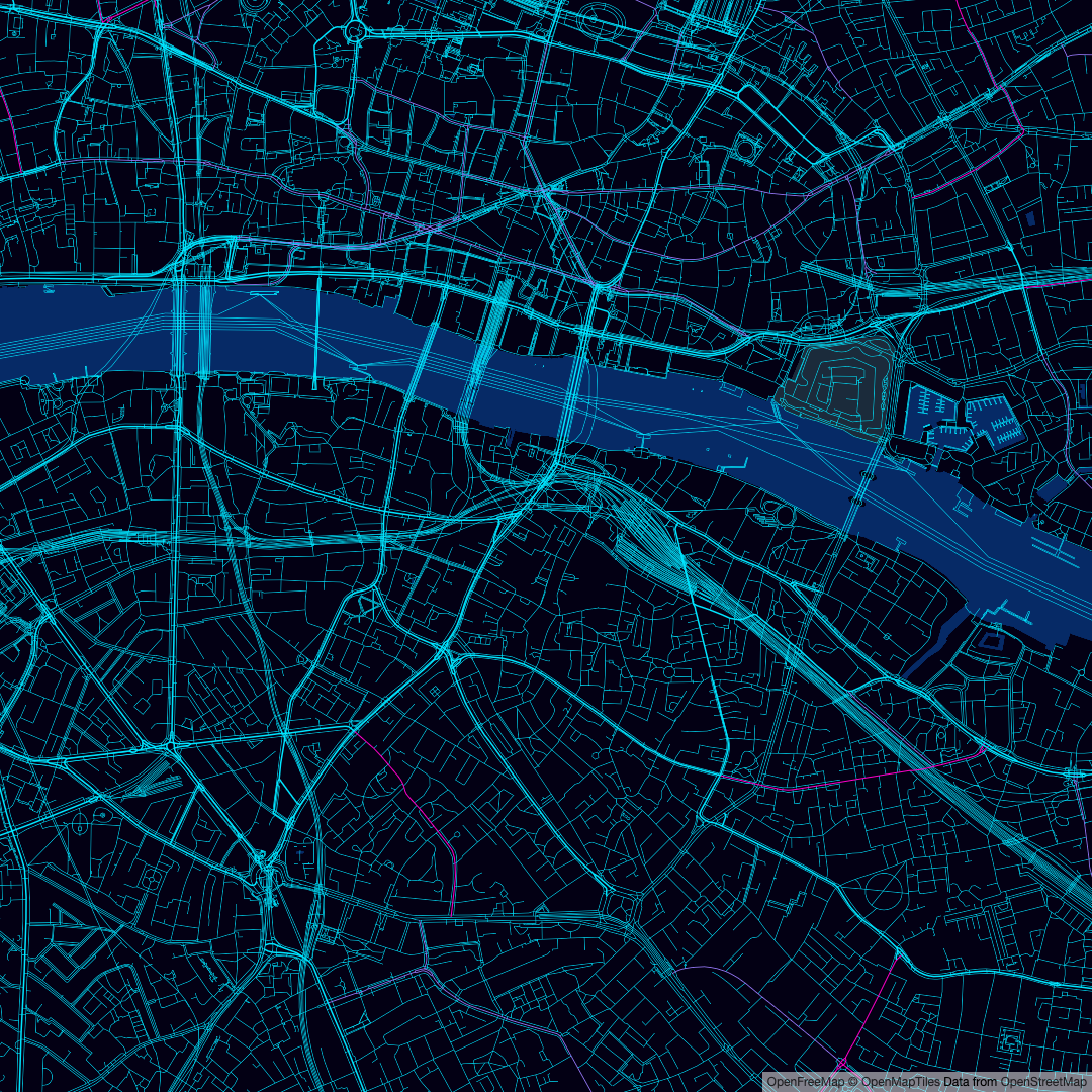 Midnight Neon map style preview