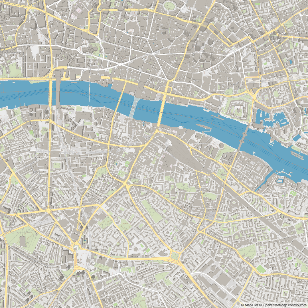 Modern Voyager — colourful modern map style